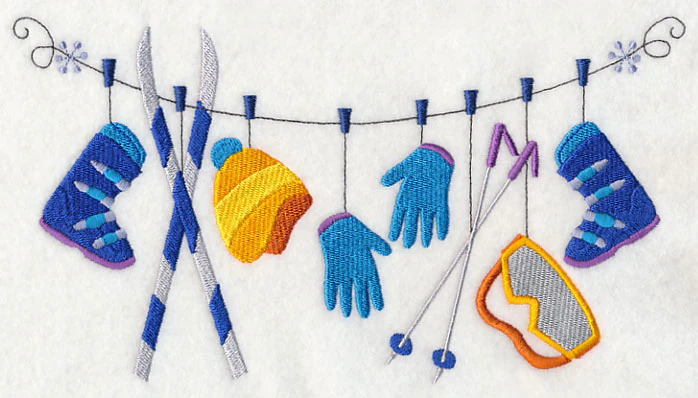 Downhill Skiing Clothesline - Image 4