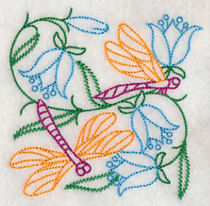 Dragonflies in Flowers 2 (Vintage) - Image 5