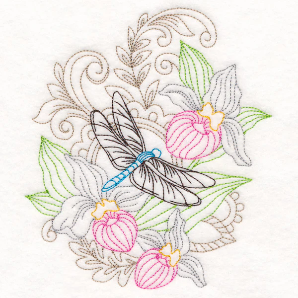 Dragonfly & Orchid (Vintage) - Image 5