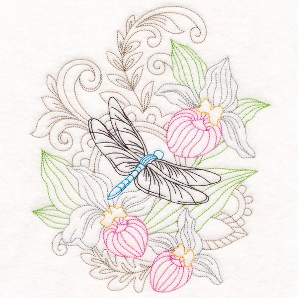 Dragonfly & Orchid (Vintage) - Image 7