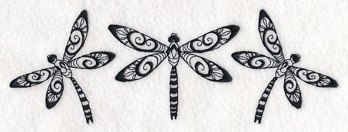 Dragonfly Trio (Blackwork) - Image 2