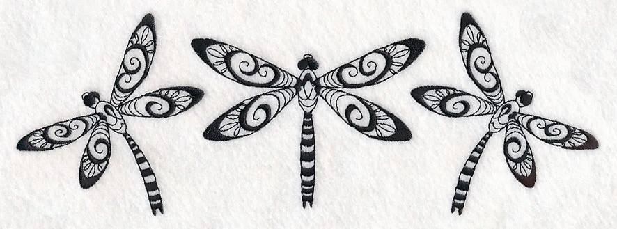 Dragonfly Trio (Blackwork) - Image 5