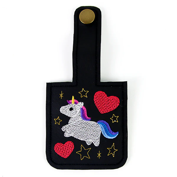 Dreamy Unicorn Hand Sanitizer Keychain (In-the-Hoop) - Image 2