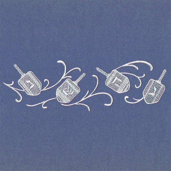 Dreidels in Swirls Border - Image 4