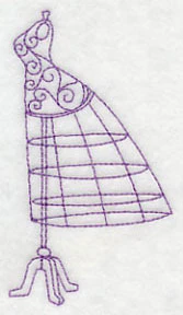 Dress Form 1 (Redwork) - Image 3
