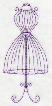 Dress Form 5 (Redwork)