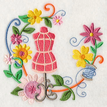 Dress Form & Flowers Wreath - Image 4