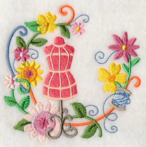 Dress Form & Flowers Wreath - Image 5