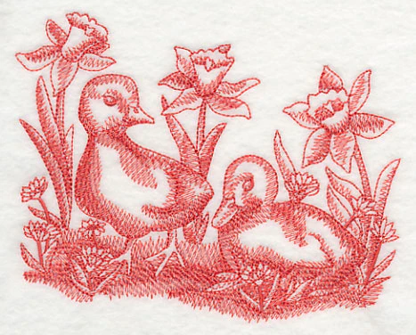 Ducklings and Daffodils (Toile) - Image 3