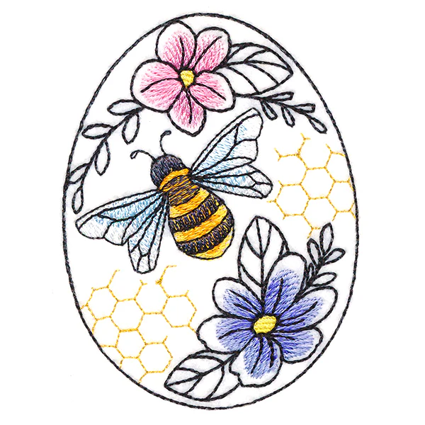 Easter Egg Artistry - Buzzing Bee and Blooms - Image 4