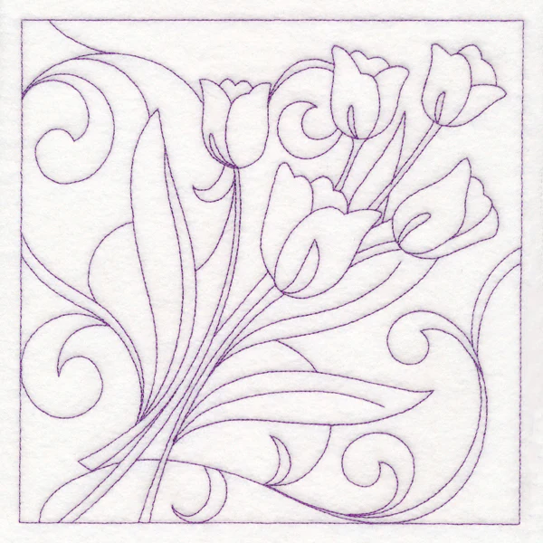 Easter Quilting - Tulips (Double Run) - Image 6