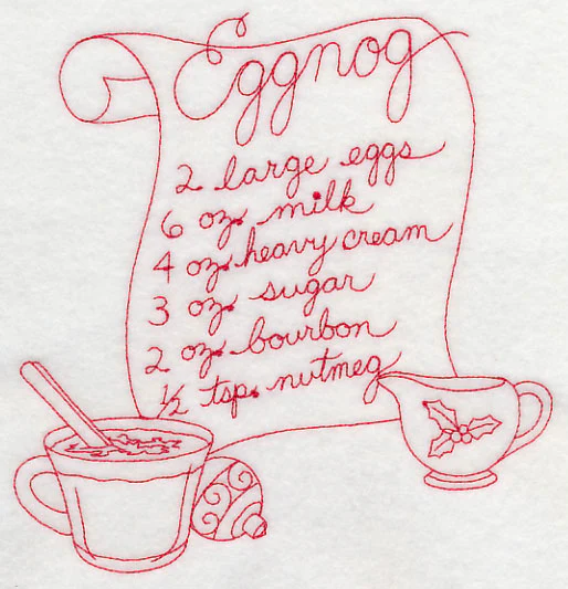 Eggnog (Redwork) - Image 2