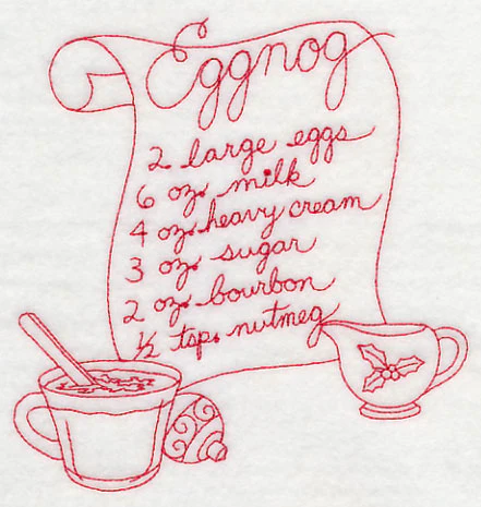 Eggnog (Redwork) - Image 3
