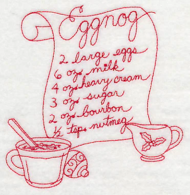 Eggnog (Redwork) - Image 4