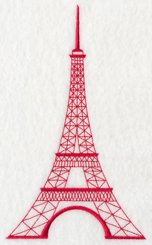 Eiffel Tower (Redwork) - Image 3