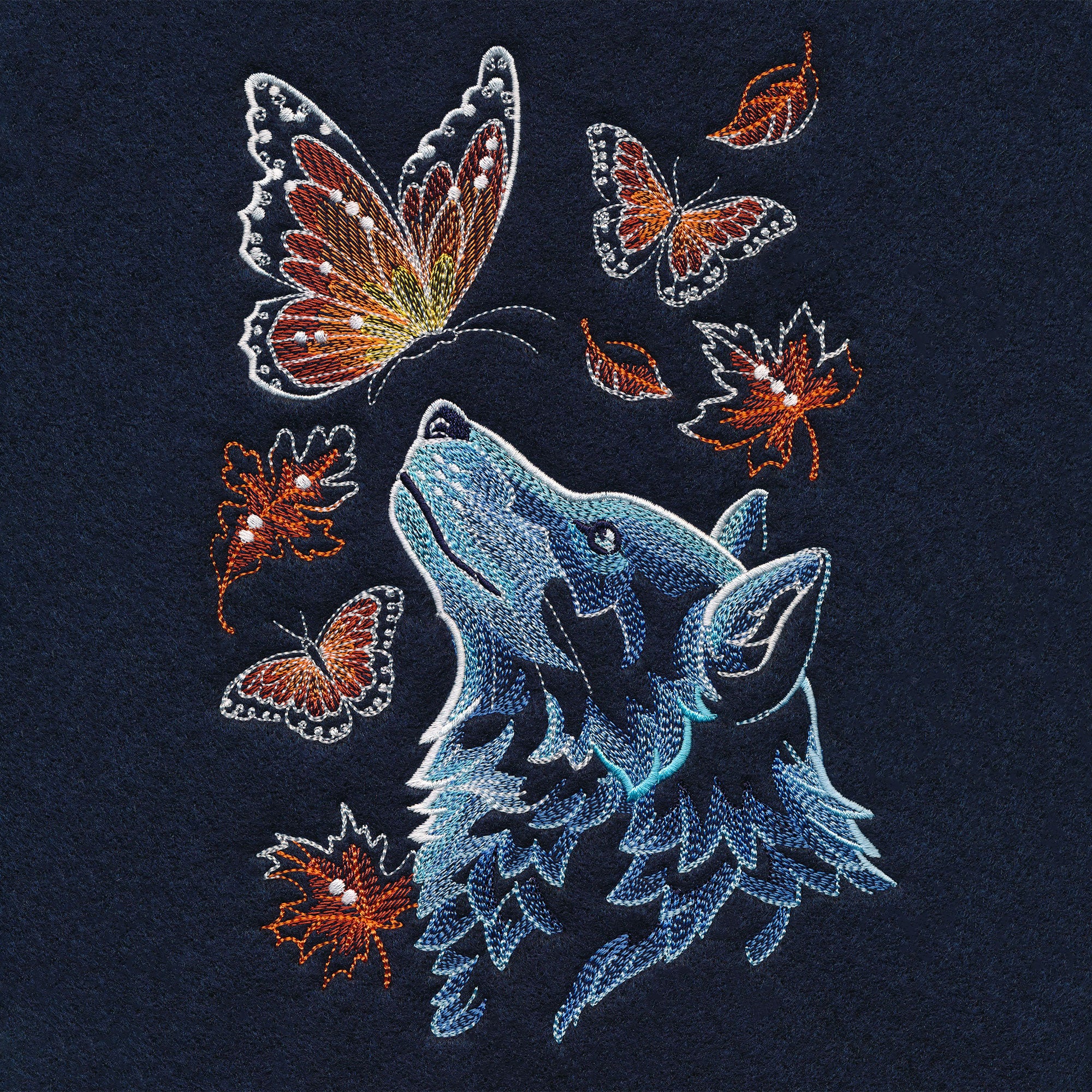 Autumn Wolf with Butterflies - Image 3