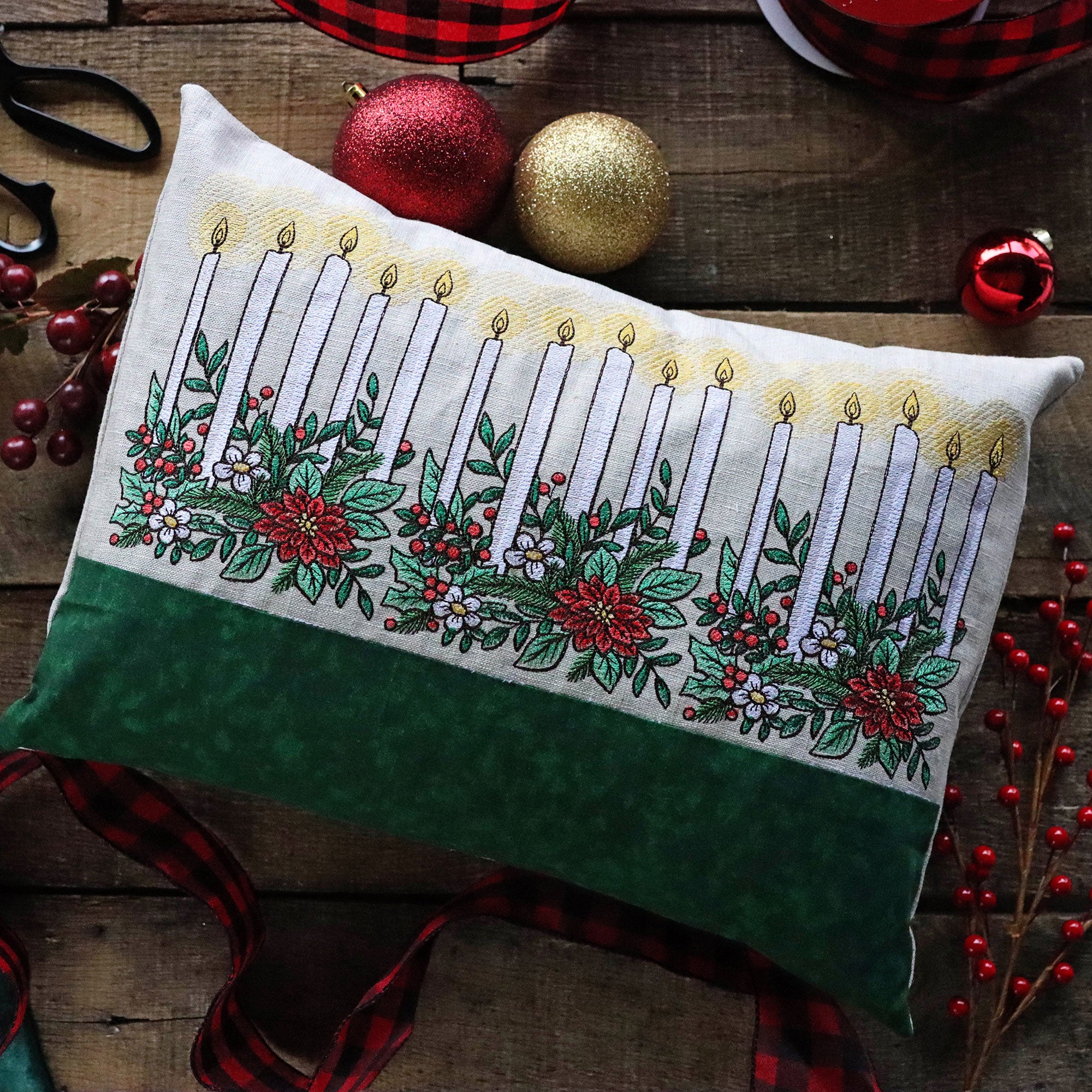 Holiday Candlelight Square Border