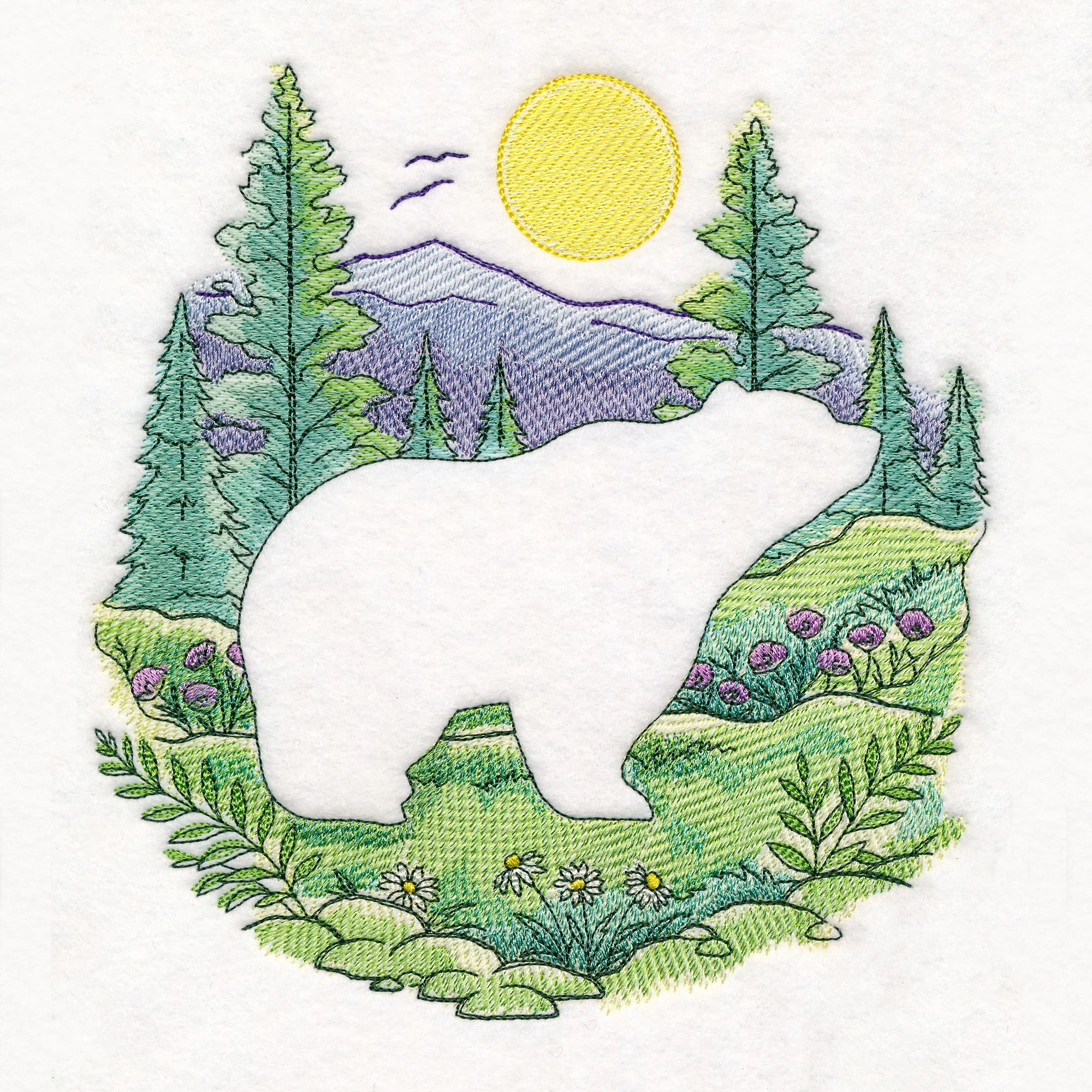 Mountain Bear Silhouette (Embossed) - Image 2