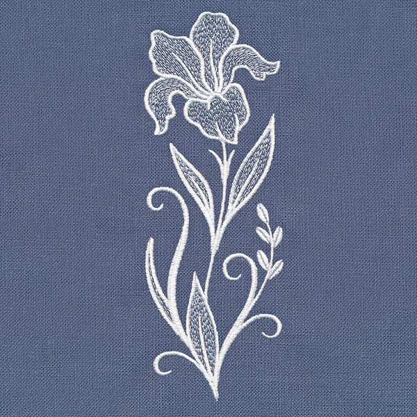 Classic Blooms Tall Border 1 (Whitework) - Image 4