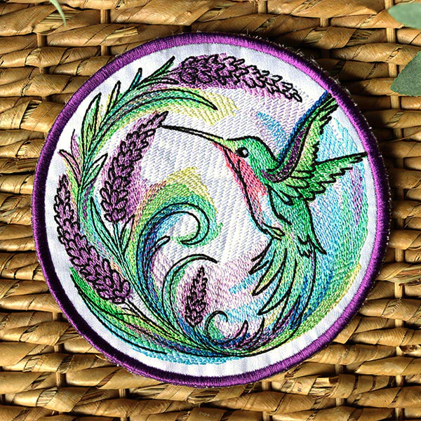 Lavender Hummingbird Trivet (In-the-Hoop) - Image 5