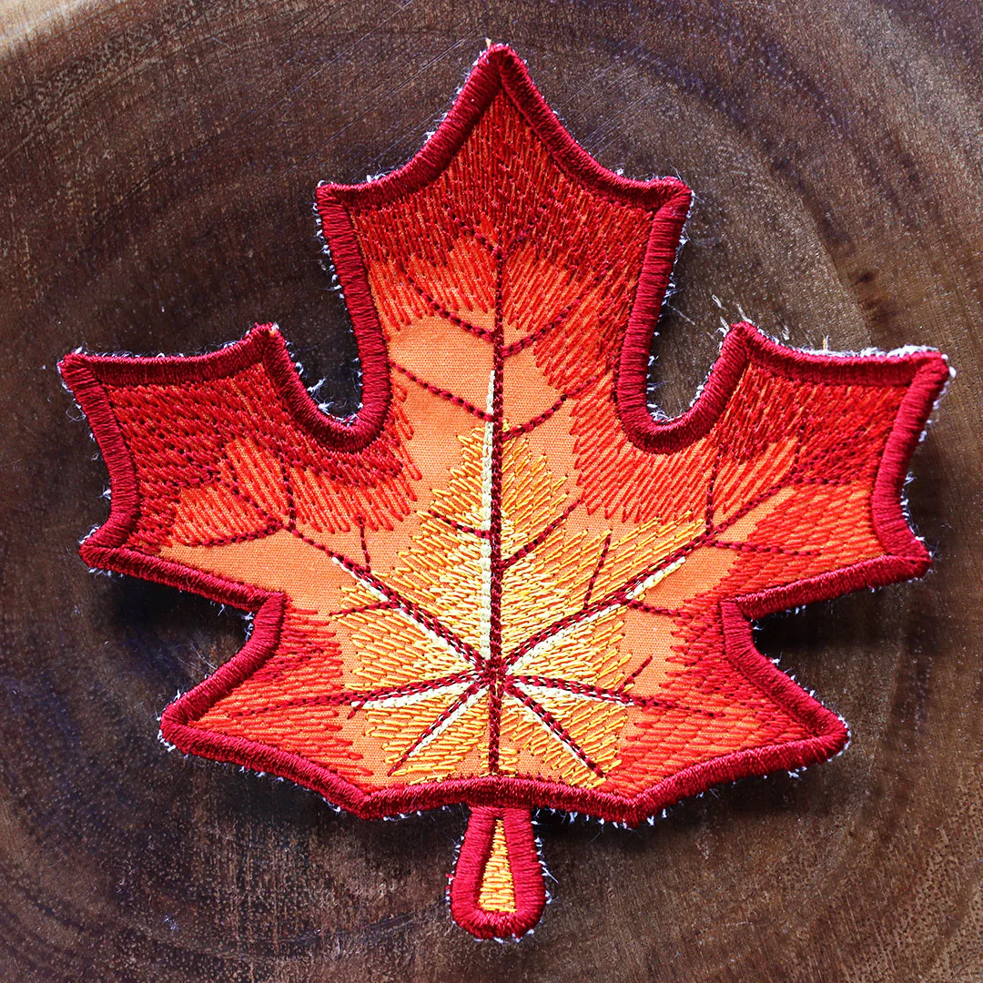 Autumn Maple Leaf Coaster (In-the-Hoop) - Image 4