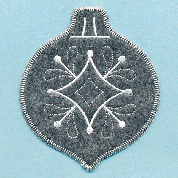 Elegant Christmas Bauble Ornament (In-the-Hoop) - Image 2