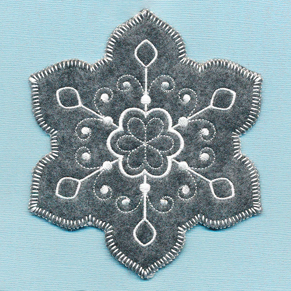 Elegant Christmas Snowflake Ornament (In-the-Hoop) - Image 2