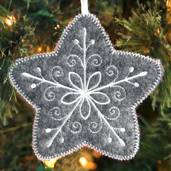 Elegant Christmas Star Ornament (In-the-Hoop) - Image 3