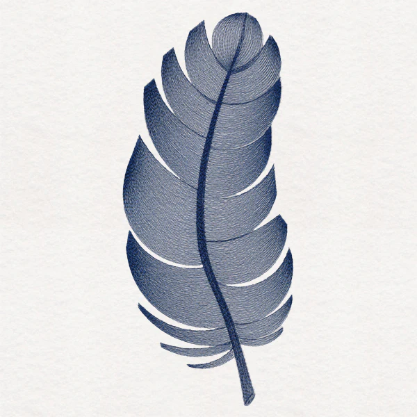 Elegant Etching Feather - Image 6
