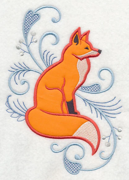 Elegant Fox Spray (Applique) - Image 3