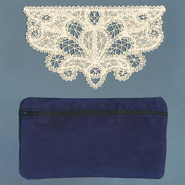 Elegant Lacy Lined Zipper Pouch (In-the-Hoop) - Image 5