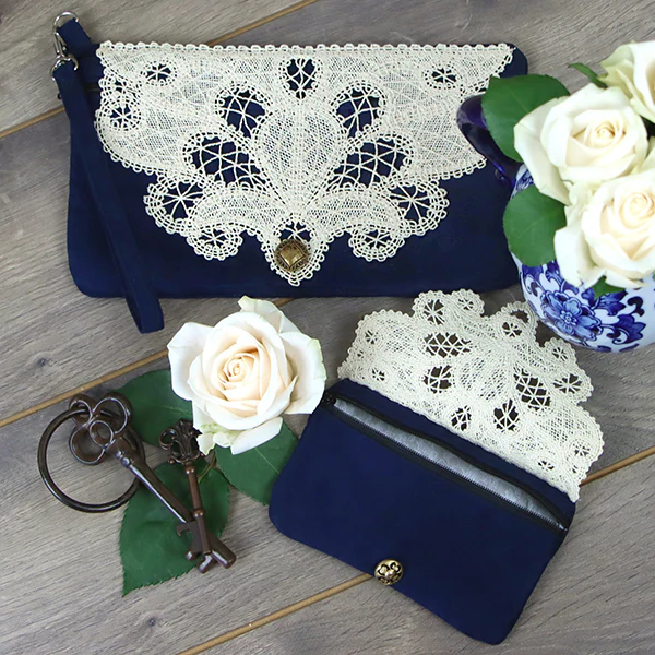Elegant Lacy Lined Zipper Pouch (In-the-Hoop) - Image 9