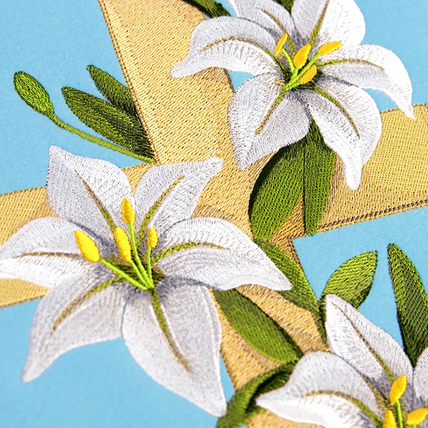 Elegant Lilies and Cross - Image 4
