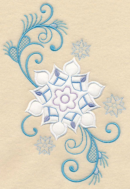 Elegant Snowflake Spray (Applique) - Image 2