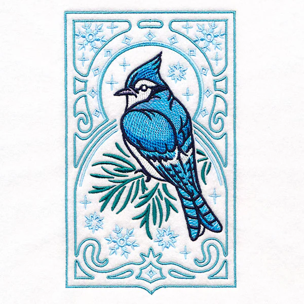 Elegant Winter Bird Panel - Blue Jay - Image 10