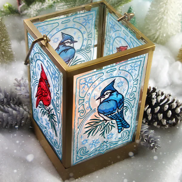 Elegant Winter Bird Panel - Blue Jay - Image 3