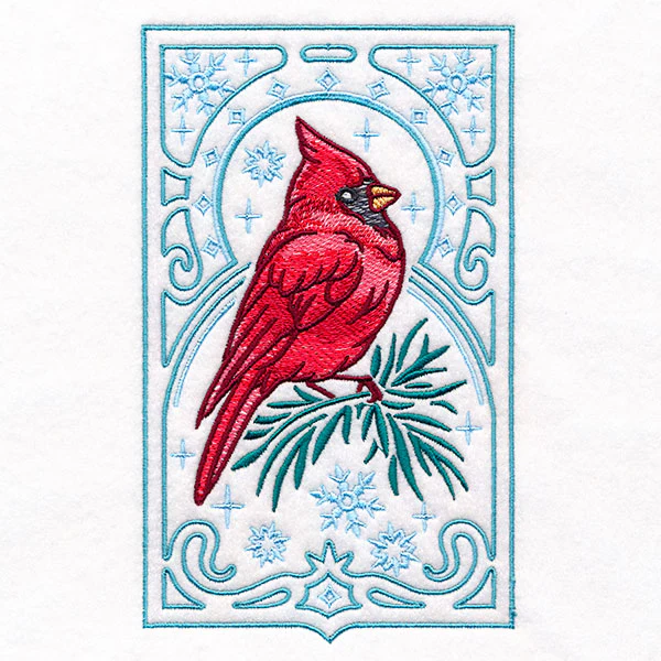Elegant Winter Bird Panel - Cardinal - Image 10