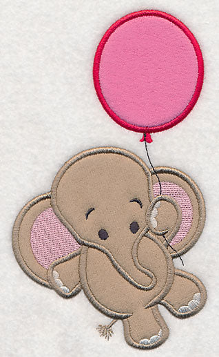 Elephant with Balloon (Applique) - Image 3