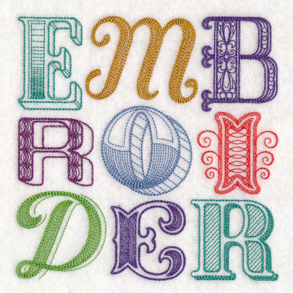 Embroider Typography Square - Image 3