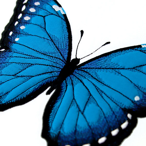 Enchanted Blue Morpho Butterfly (Heirloom Applique) - Image 10