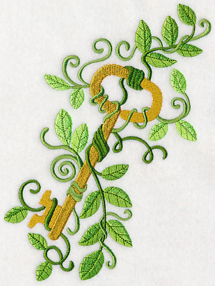 Enchanted Key in Leafy Vines - Image 2