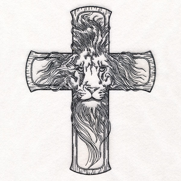 Etched Lion Cross - Image 2