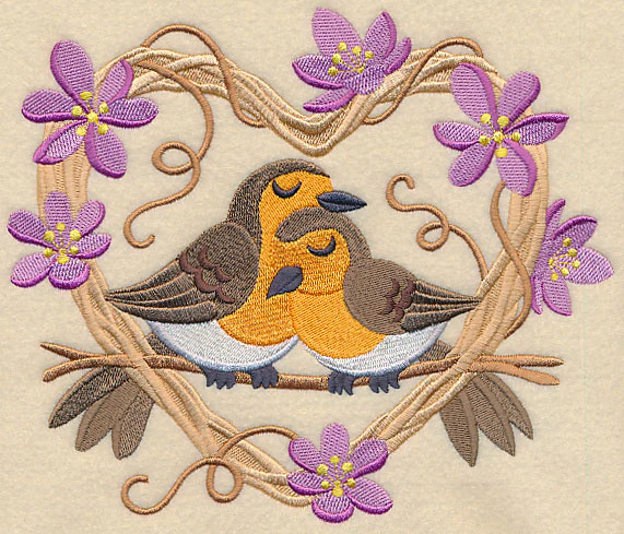 European Robin Love Nest