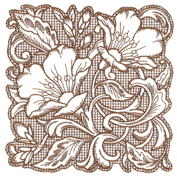 Evening Desert Primrose Square (Trapunto) - Image 4