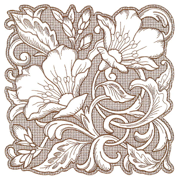 Evening Desert Primrose Square (Trapunto) - Image 5