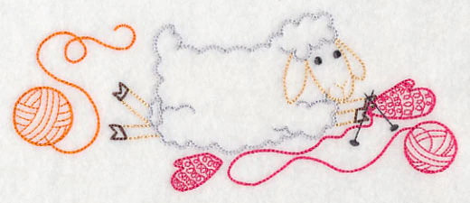 Ewe Love Knitting 1 (Vintage) - Image 3
