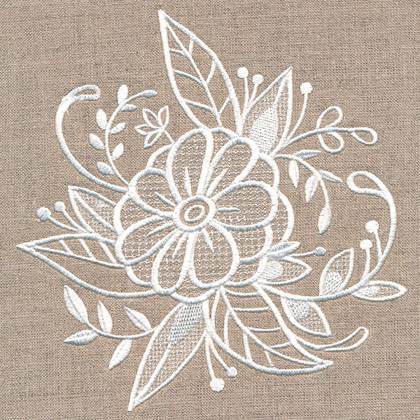 Exquisite Blooming Bouquet (Whitework) - Image 4