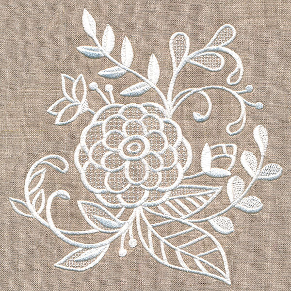 Exquisite Blossoming Bouquet (Whitework) - Image 4