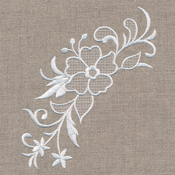 Exquisite Floral Spray (Whitework) - Image 5