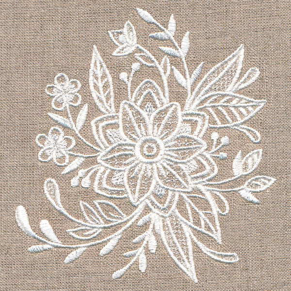 Exquisite Flourishing Bouquet (Whitework) - Image 3